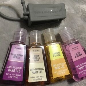 Bath & body works anti bacterial hand gel and holder